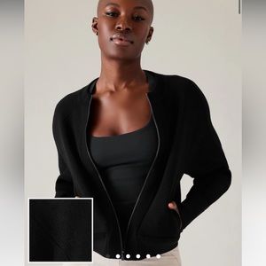 NWT ATHLETA Sequoia Sweater in black